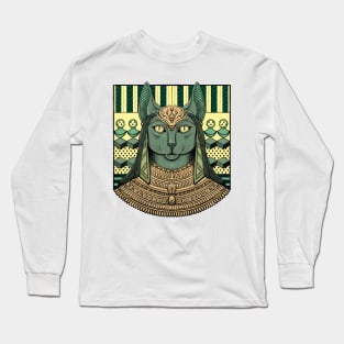 Bastet Egyptian Cat Goddess Long Sleeve T-Shirt